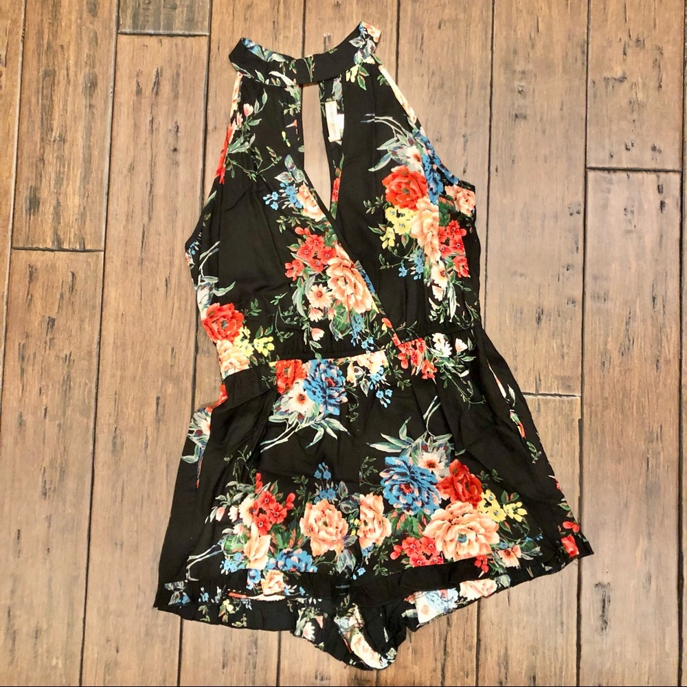 Floral Sleeveless Romper